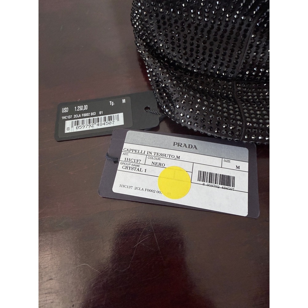 Prada 1HC137 crystal-embellished satin bucket hat - Picture 7 of 9